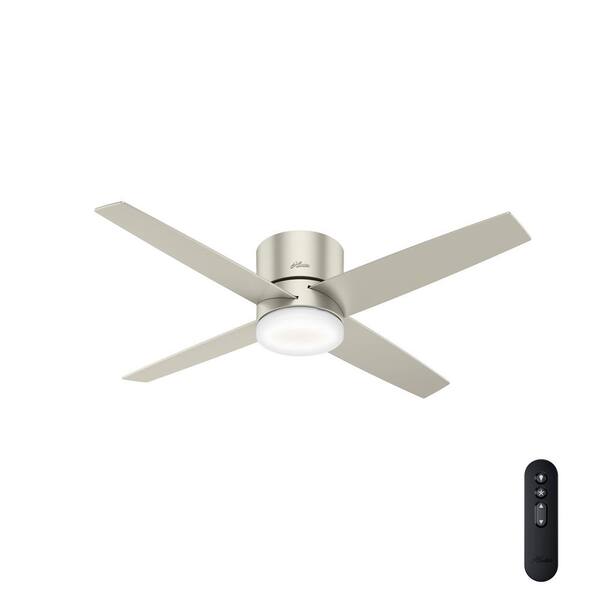 Hunter Advocate 54 In Integrated Led, Low Profile Ceiling Fan With Light And Remote Control