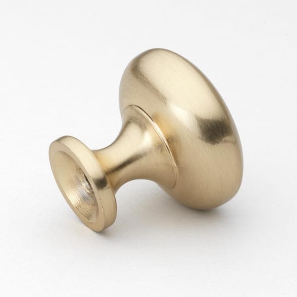 1-1/8 Inch Classic Round Solid Cabinet Knobs, Champagne Gold