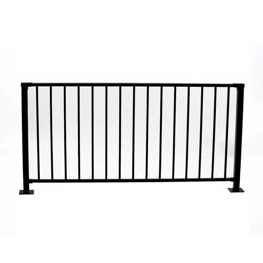 Modern Vertical Picket 36 in. H x 28 ft. Black Metal Horizontal Railing Kit price history on PriceWatchPro