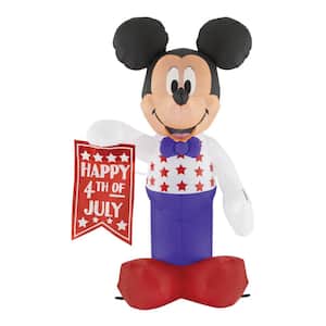 3.5FT Patriotic Mickey with Banner Inflatable