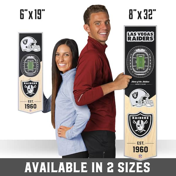 8' x 32' NFL Las Vegas Raiders 3D Stadium Banner