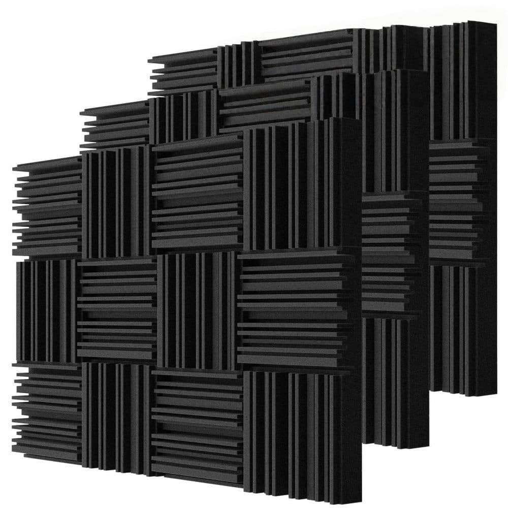 12 in. x 12 in. x 2 in. Thick Acoustic Foam Panels (36-Pack), Broadband Sound Absorbing Foam, Dense Soundproof Tile price history on PriceWatchPro