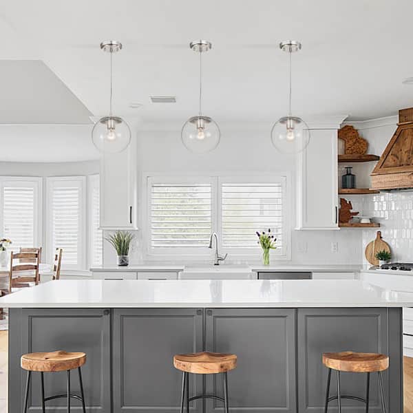 EVE shop‘ Edvivi 1-Light Matte Black and Brushed Nickel Pendant Light