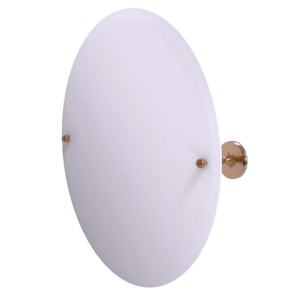 Allied Brass Shadwell 22 in. W x 22 in. H Frameless Round Beveled Edge Bathroom Vanity Mirror in Brushed Bronze