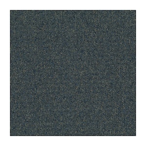 24 in. x 24 in. Textured Loop Carpet - Advance -Color Azure