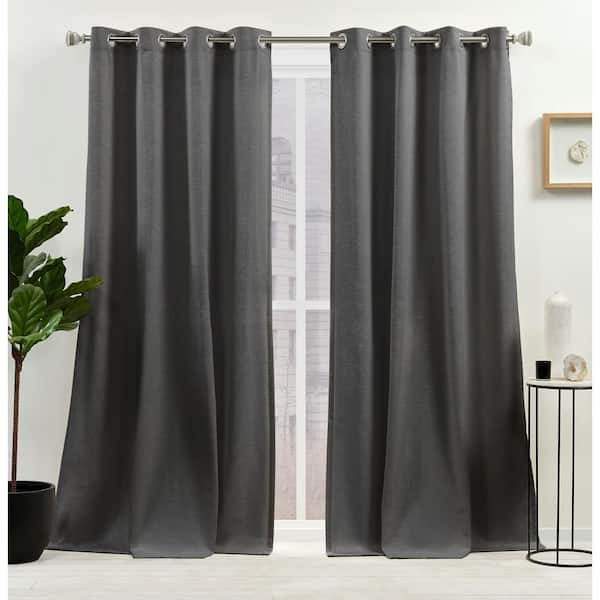 Nicole Miller New York Sawyer Light Filtering Grommet Top Curtain Panels 52 Inchx63 Inch Metal Set Of 2 Size X 63, Nicole Miller Curtains Pink