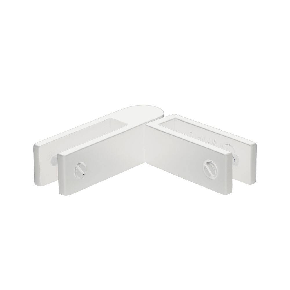 Hercules White Stainless Steel 2-way Adjustable Glass to Glass Panel Holder for Glass Railing price history on PriceWatchPro