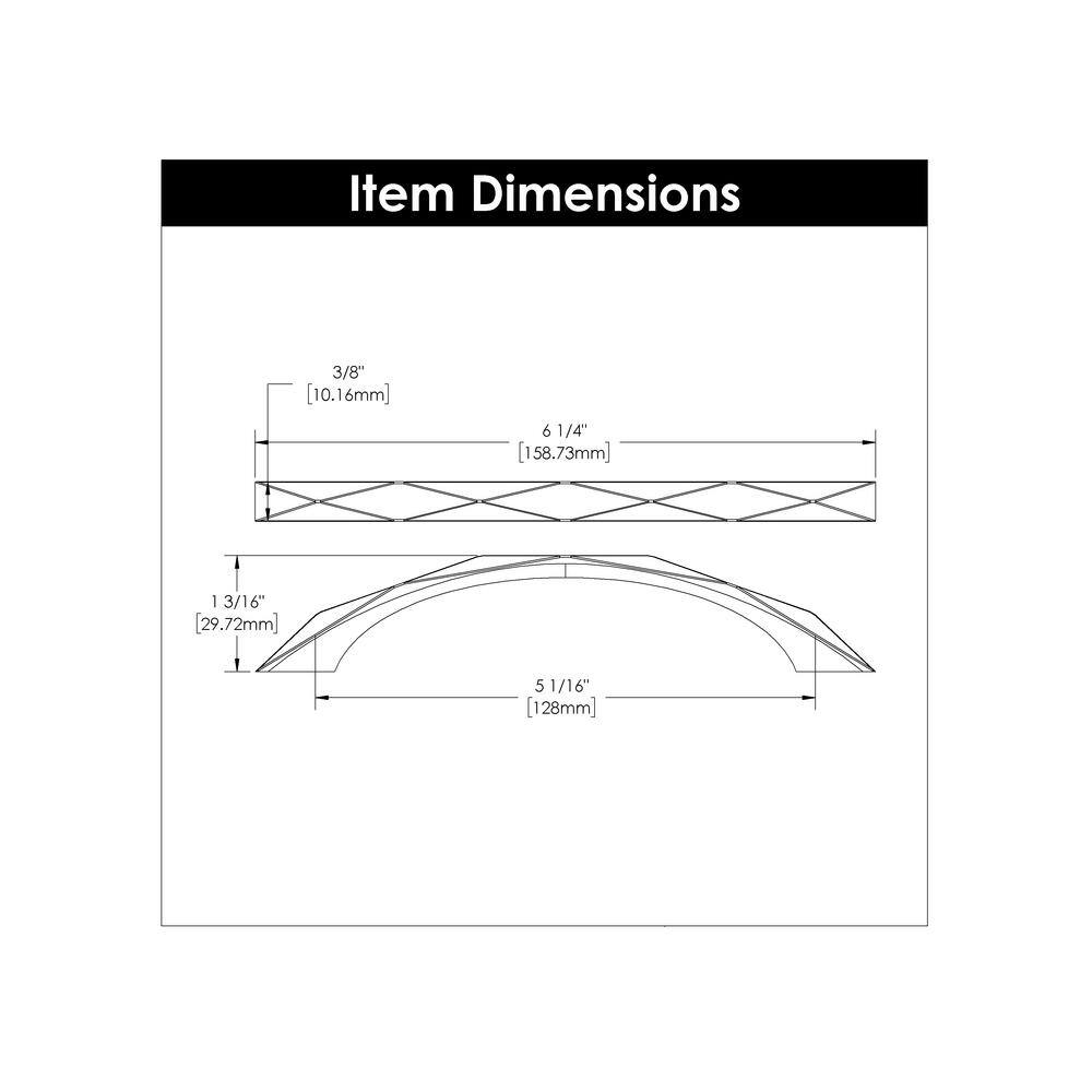 Matte Black Geometric Kitchen Cabinet Handles 5-1/16"