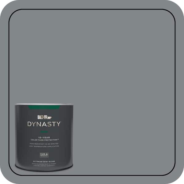 BEHR DYNASTY 1 qt. #N500-5 Magnetic Gray color Semi-Gloss Enamel Exterior Stain-Blocking Paint & Primer