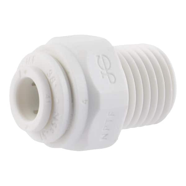 John Guest 1/4 in. O.D. Push-to-Connect x 1/4 in. MIP NPTF Polypropylene Adapter Fitting