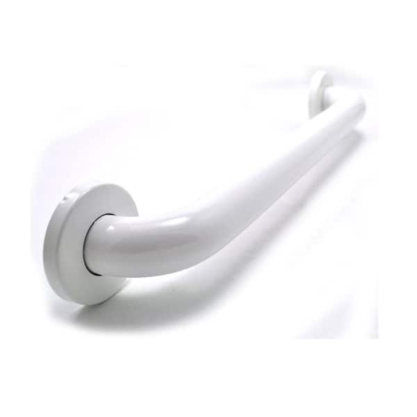 WingIts Premium 36 in. x 1.5 in. Polyester Painted Stainless Steel Grab Bar in White (39 in. Overall Length)