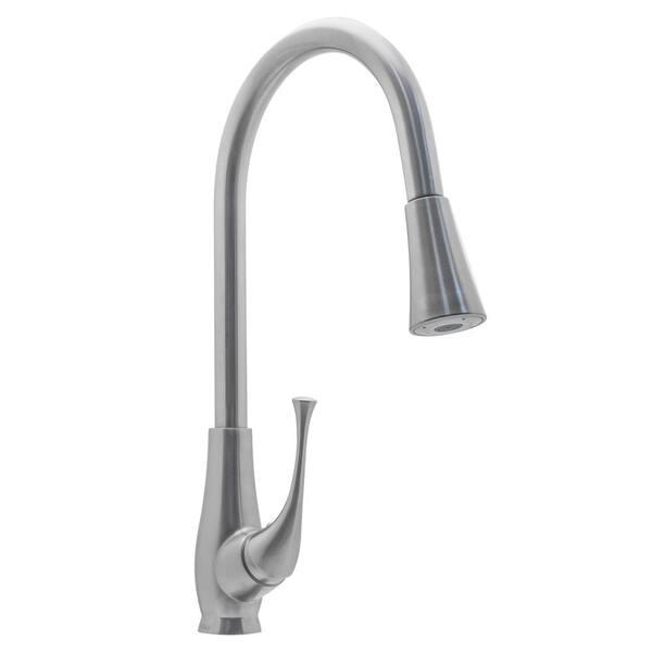 Kokols Leo Single-Handle Pull-Down Sprayer Kitchen Faucet with Reflex and Power Clean in Spot Resist Stainless