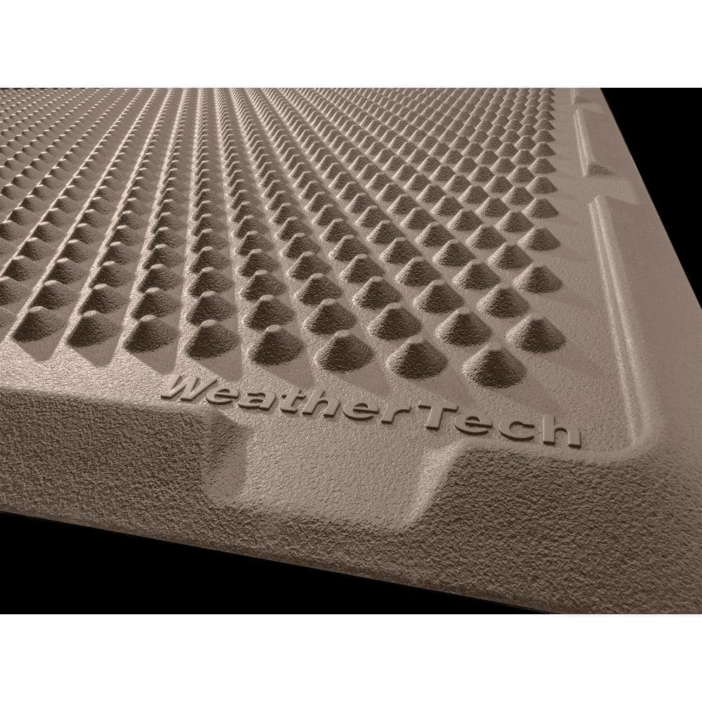 Tan Rubber Outdoor Mat with Drainage Vents, 40.5" x 24"
