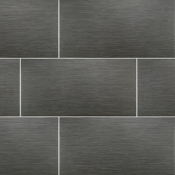 MSI Metro Gris 12 in. x 24 in. Matte Porcelain Stone Look Floor and Wall Tile (16 sq. ft./Case)