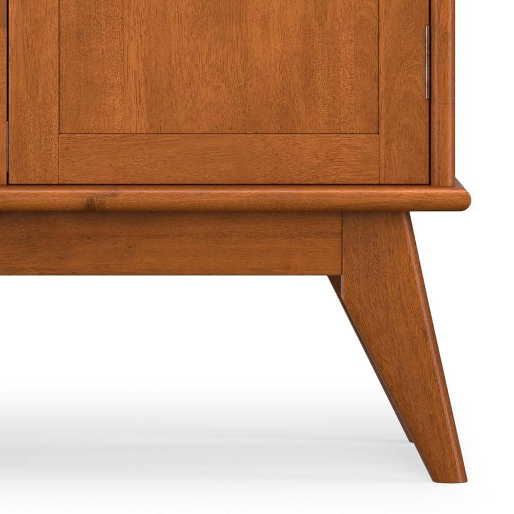 Teak Brown Solid Hardwood Mid Century Modern Sideboard Buffet