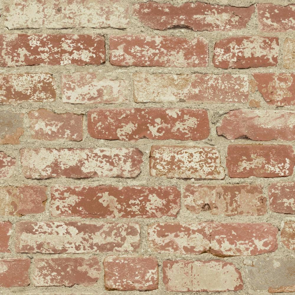 RoomMates Stuccoed Red Brick Peel and Stick Wallpaper (Covers  sq.  ft.) RMK9035WP - The Home Depot
