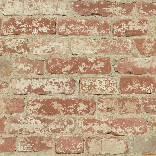 RoomMates Stuccoed Red Brick Peel and Stick Wallpaper (Covers 28.18 sq. ft.)