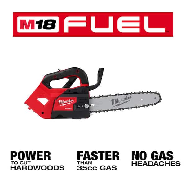 M18 FUEL 12 in. Top Handle 18V Lithium-Ion Brushless Cordless Chainsaw & M18 FUEL 8 in. HATCHET Pruing Saw (2-Tool)