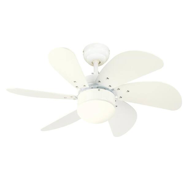 Westinghouse Turbo Swirl 30 in. LED White Ceiling Fan with Light Kit