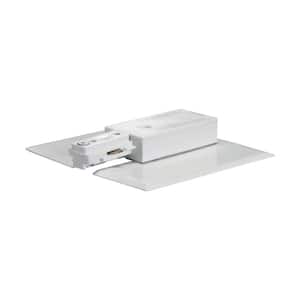 White Single Circuit Track Lighting Live End and Canopy Track Lighting Connector