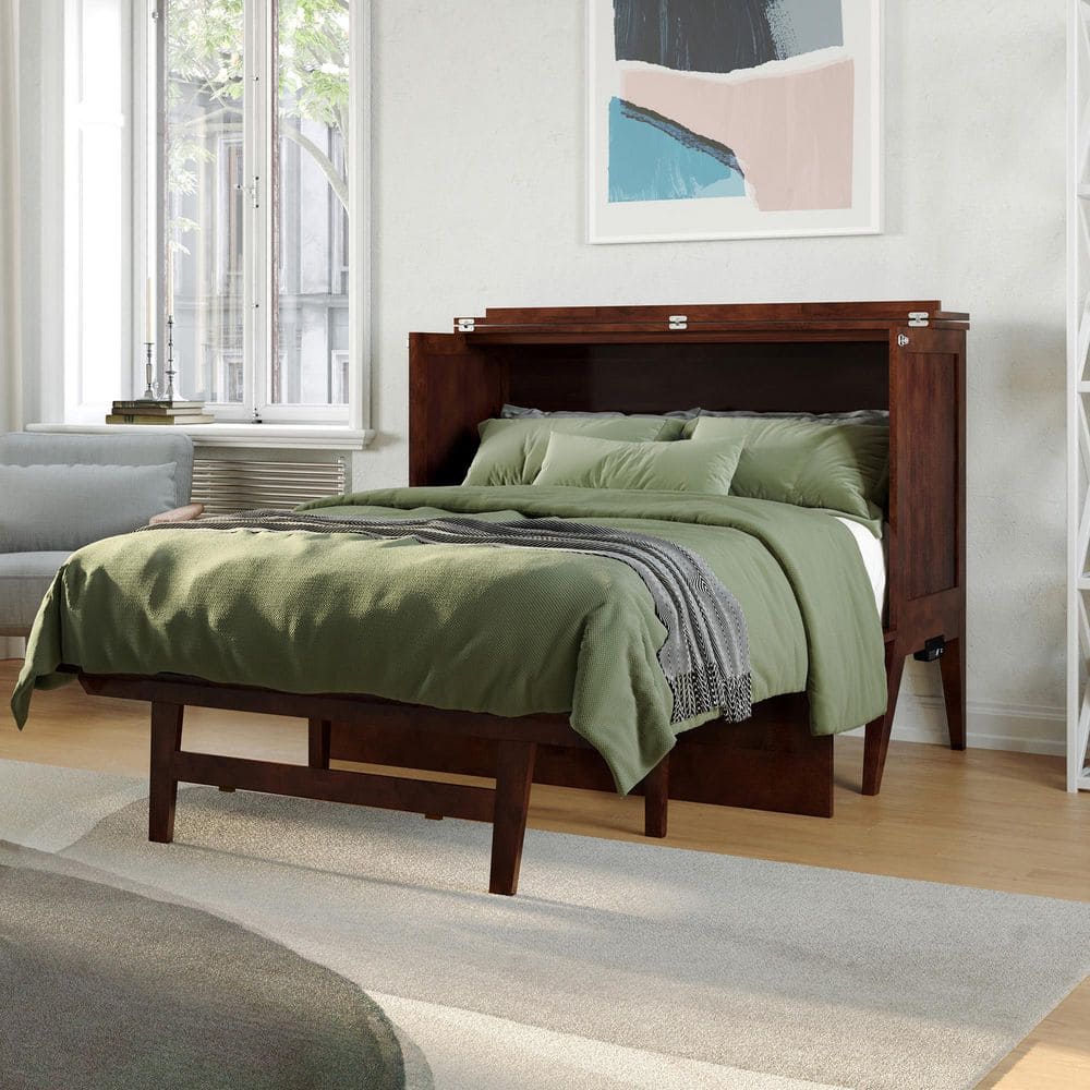 Northampton Gray Murphy Bed Desk with Full Mattress - thumbnail 6
