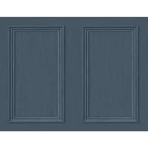 Denim Blue Faux Wood Panel Vinyl Peel and Stick Wallpaper Roll (Covers 40.5 sq. ft.)