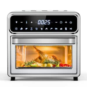 12.7Qt. Stainless Steel Multi-Function Digital Air Fryer Oven With Chromed Mesh Basket, Drip Tray