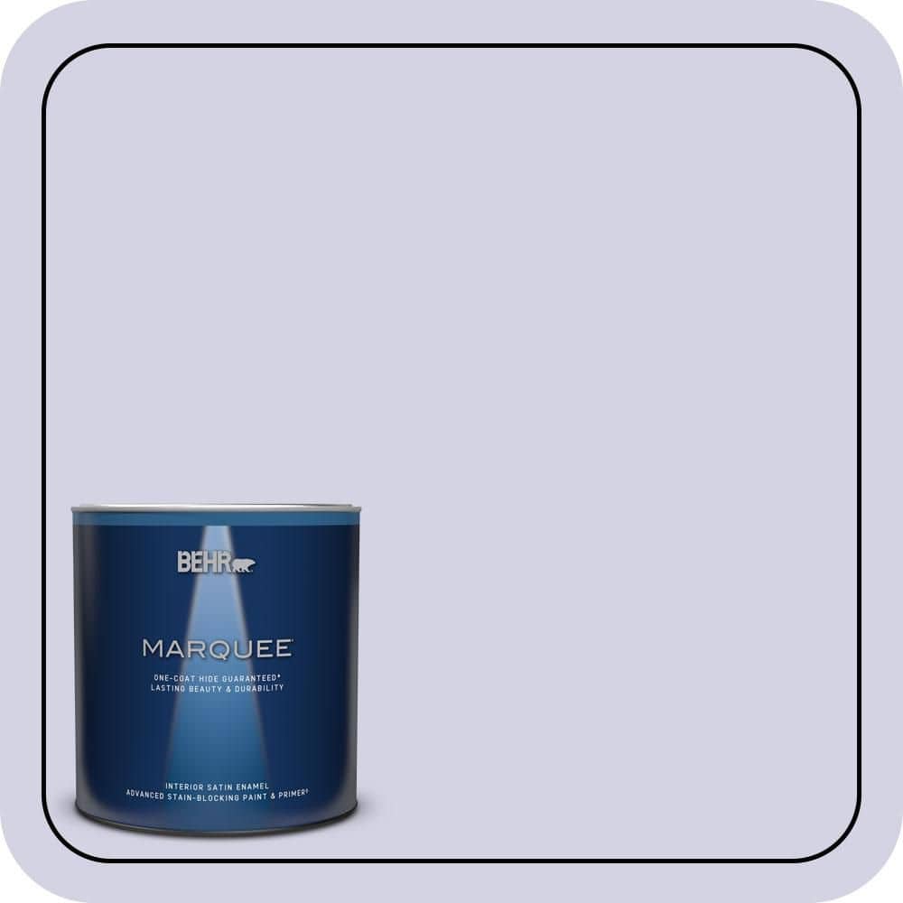BEHR MARQUEE 1 qt. #M550-2 Lavender Memory Satin Enamel Interior Paint ...