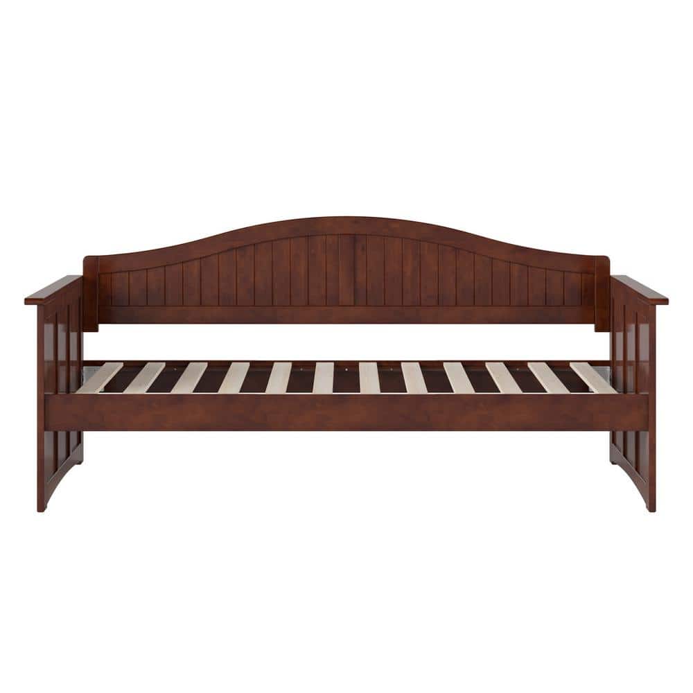 Nantucket Twin Walnut Wood Daybed with Slats
