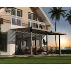 Gala 10 ft. x 18 ft. Brown/Bronze Aluminum Patio Cover with Columns