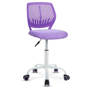 Purple Adjustable Height Mid Back Task Chair with Armless
