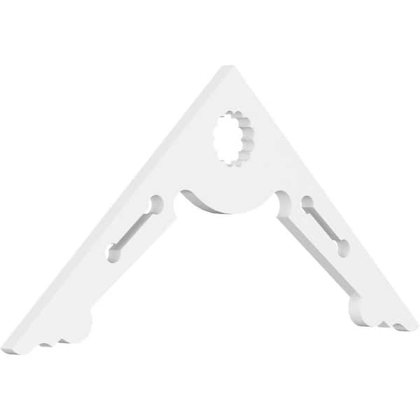 Ekena Millwork 1 in. x 36 in. x 16-1/2 in. (11/12) Pitch Cena Gable Pediment Architectural Grade PVC Moulding