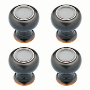 (4-Pack) Porter 1-1/8 in. (28 mm) Classic Oil Rubbed Bronze Round Cabinet Knobs