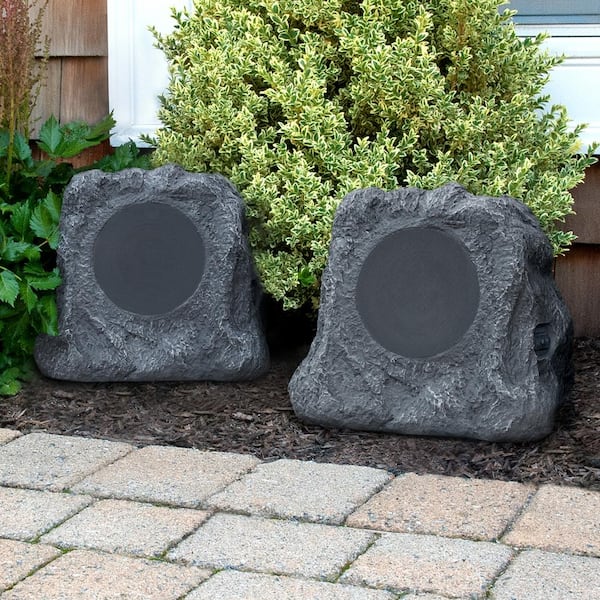 outdoor solar rock speakers