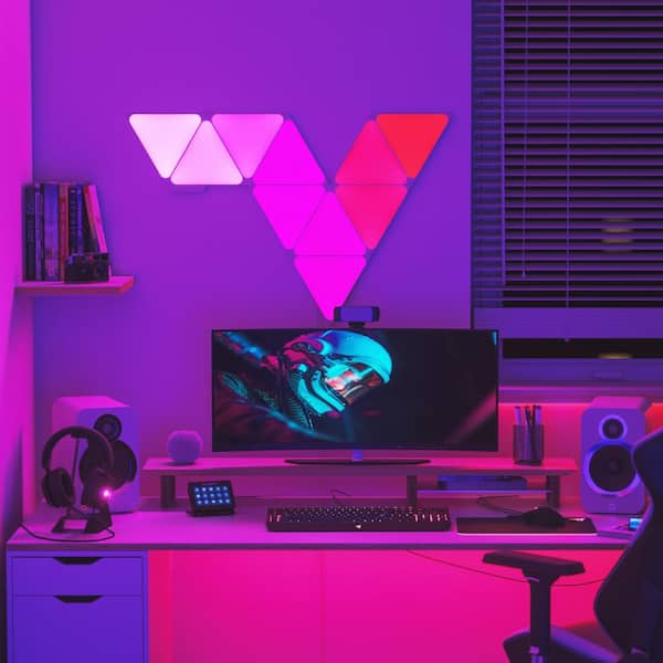 Nanoleaf Shapes-Triangles Smarter Kit NL47-7003TW-7PK - The Home Depot