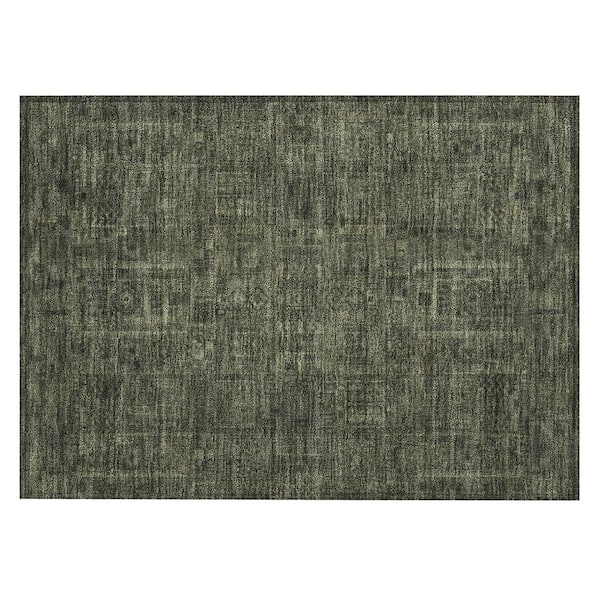 Chantille Machine Washable Indoor/Outdoor Abstract ACN2805 Olive 3 ft. x 4 ft. Area Rug