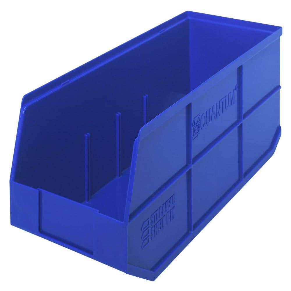 QUANTUM STORAGE SYSTEMS Stackable Shelf 20Qt. Storage Tote in Blue (6