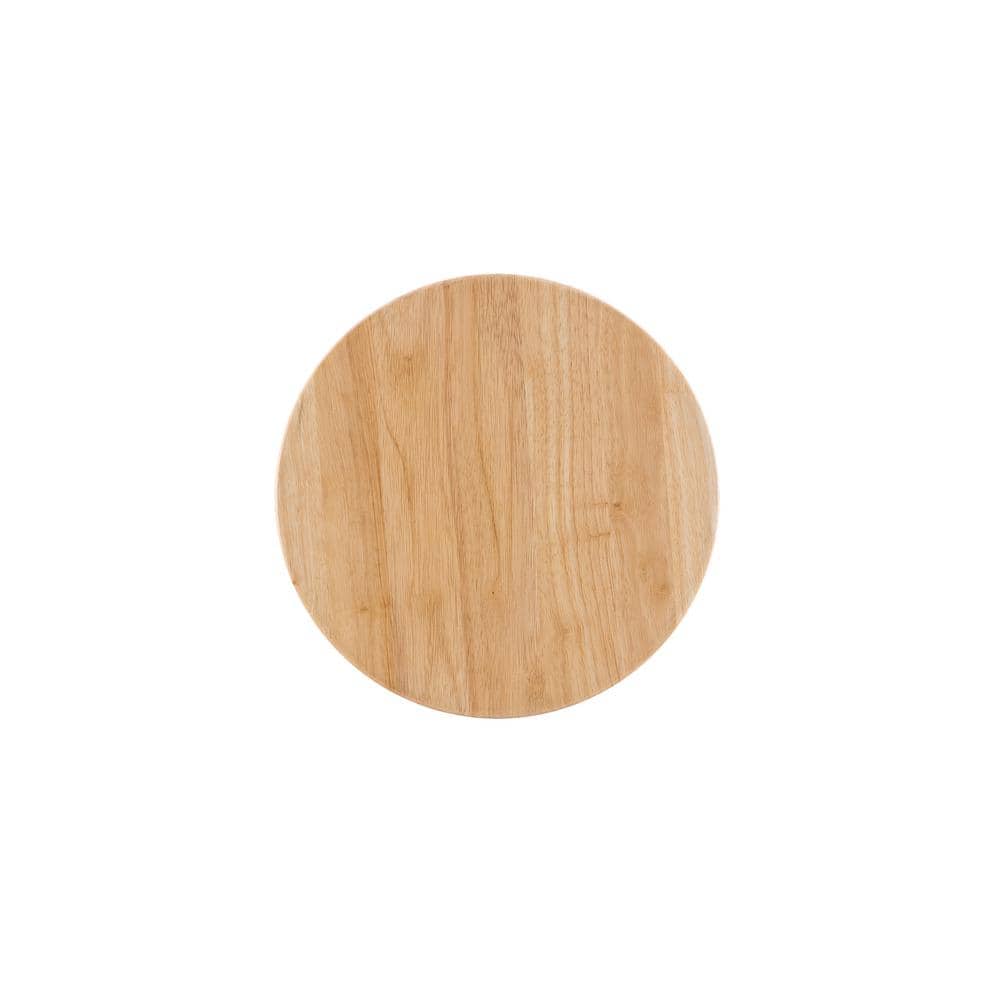 24" Brown Wood Backless Counter Stool