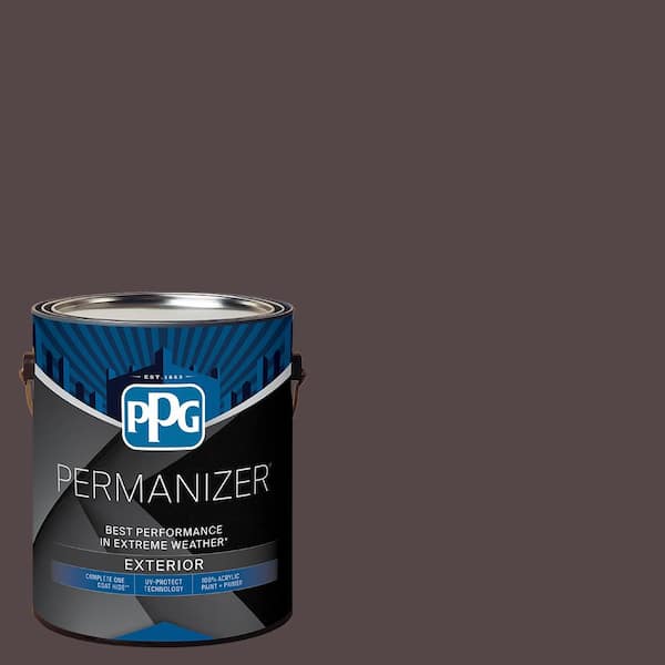 1 gal. PPG1014-7 Black Walnut Flat Exterior Paint