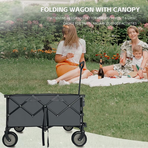 Fabric Garden Cart In Cement Grey Mg65