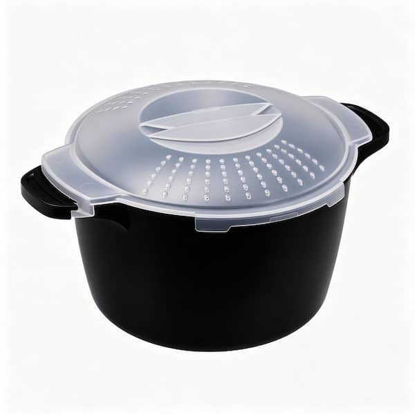 Silicone Microwave Steamer with Lid, Professional Large Micro Cookware Vegetable Steamer Microwave Cooker for Kitchen