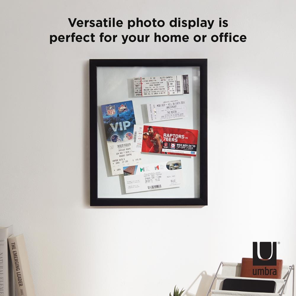Classic Black 11x14 Wood Floating Document Frame