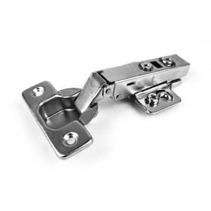 110-Degree 35 mm Full Overlay Soft Close Frameless Cabinet Hinges with Installation Screws (1-Pair)