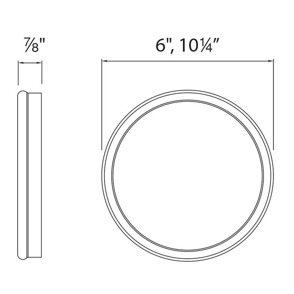 Sleek Titanium 10'' LED Flush Mount with Frosted Acrylic Diffuser