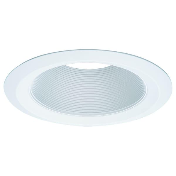 HALO E26 Series 6 in. White Recessed Ceiling Light Tapered Baffle with Self Flanged White Trim Ring