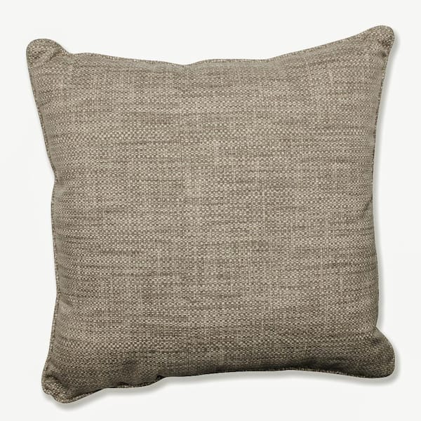 Pillow Perfect Solid Grey Square Outdoor Square Throw Pillow