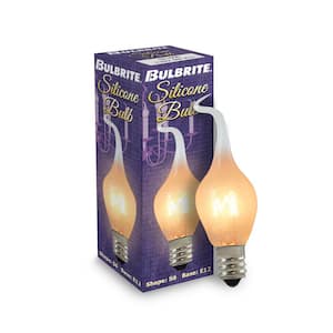6-Watt Warm White Light S6 (E12) Candelabra Screw Base, Silicone Dimmable Incandescent Light Bulb, 2700k (25-Pack)