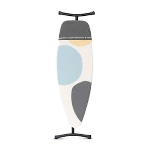 Ironing Board D, 53 x 18 in with Heat Resistant Parking Zone, Spring Bubbles Cover and Black Frame
