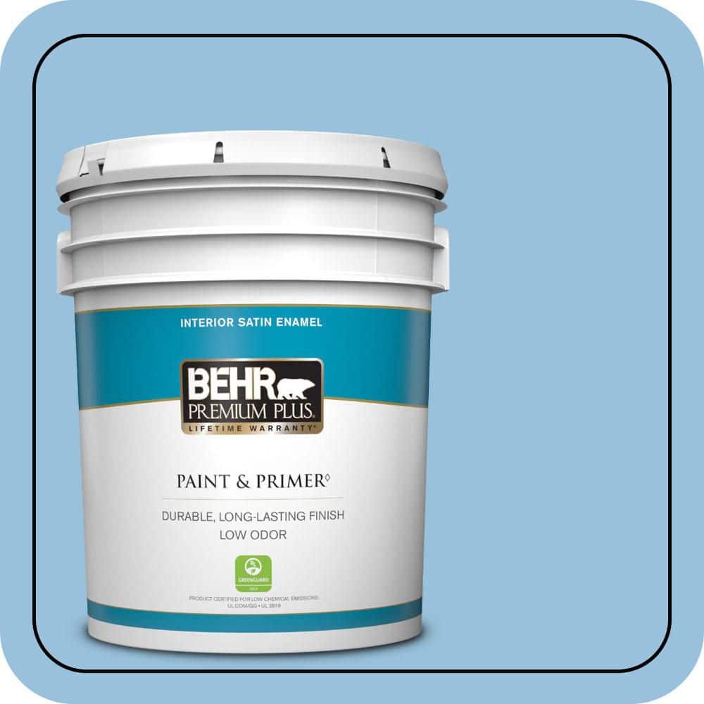 5 gal. #M520-3 Charismatic Sky Satin Enamel Low Odor Interior Paint & Primer price history on PriceWatchPro