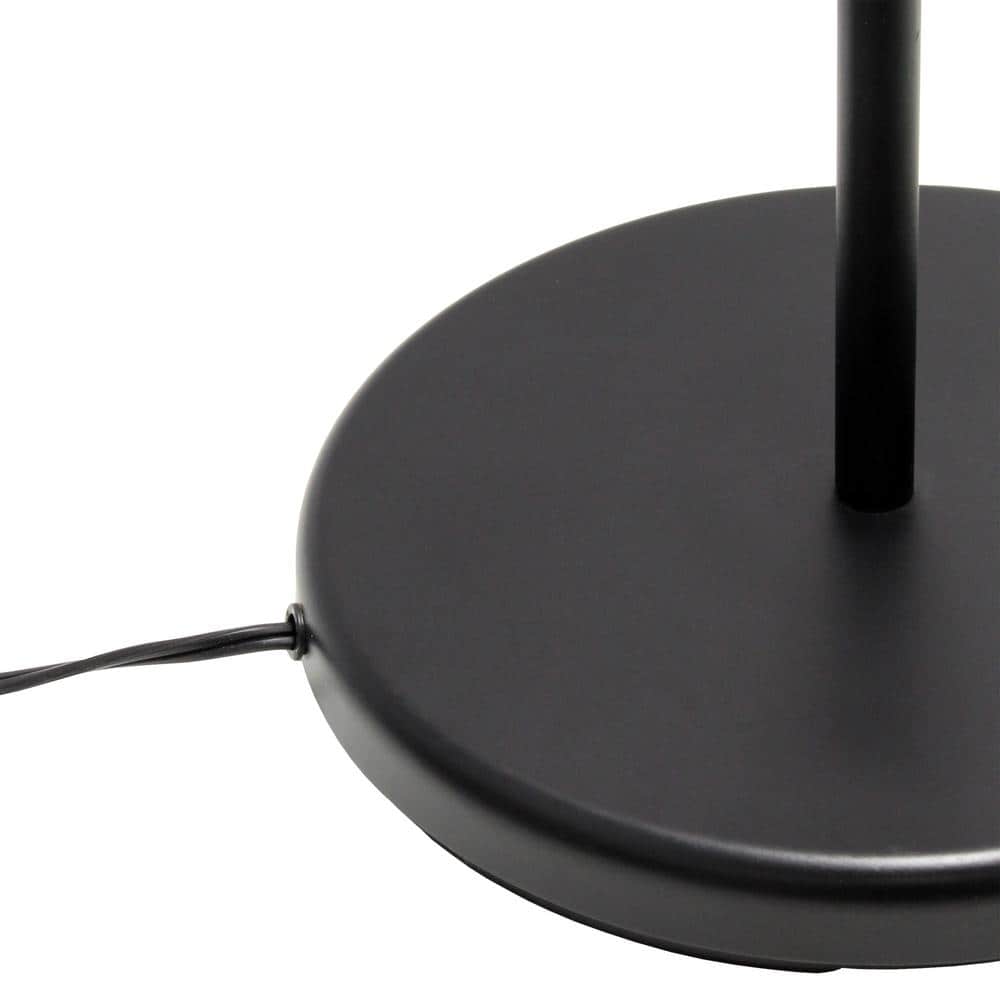 Edison-Inspired Adjustable Black Floor Lamp with Glass Shade
